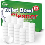 Toilet Bowl Cleaners Bleach Tablets 54 PACK, Automatic Toilet Tank Cleaner, Bathroom Cleaner Against Tough Stains, No Scrubbing, Continuous Clean, Sparkling Fresh