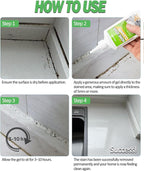 GleamGlee Home Remover Gel, Powerful Washing Machine Gasket Cleaner, Heavy Duty Cleaning Solution for Washing Machine, Refrigerator Strips, Bathroom Grout, Tiles, Sink, Shower - 5 Fl.Oz