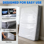 TICONN 2PK Plastic Mattress Bag for Moving Storage, Waterproof Mattress Protector Cover, Heavy-Duty Mattress Moving Supplies (1.5 mil, Queen)