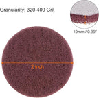 HARFINGTON 6pcs Drill Power Brush 2 inch Tile Scrubber Scouring Pads 320-400 Grit for Bathroom Kitchen Household Cleaning