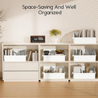 Large Closet Organizers and Storage Bins - 8 Pack Trapezoid Storage Baskets for Shelves, Foldable Fabric Baskets with Handles Ideal for Closet, Basket, Wardrobe and Shelf Storage, Light Grey