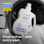ATTITUDE Liquid Laundry Detergent, EWG Verified, HE Compatible, Plant-Based & Vegan, Natural Laundry Soap, Citrus Zest, 36 Loads, 60.8 Fl Oz (Pack of 6)