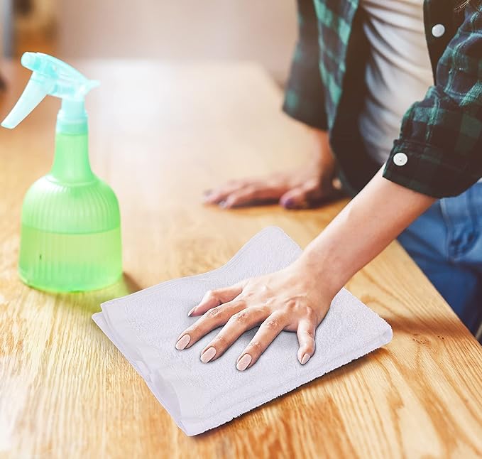 Utopia Towels - Kitchen Bar Mops Towels, Pack of 216 Towels - 16 x 19 Inches, 100% Cotton Super Absorbent White, Multi-Purpose Cleaning for Home and Kitchen Bars