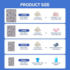 Heavy Duty Space Saver Vacuum Storage Bags with Pump & Smart Storage App, Reusable Oxford Fabric Vacuum Seal Bags for Bedding, Clothing, Blankets, Comforters & Travel Luggage(12 Pack)