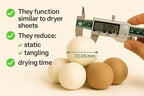 Wool Dryer Balls – Pack of 6 (3 White + 3 Brown) with Storage Bag – 100% New Zealand Wool – Reusable, Eco-Friendly Natural Laundry Dryer Balls for Faster Drying