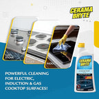 Cerama Bryte Cooktop and Stove Top Cleaner for Glass-Ceramic Surfaces, 2-28 oz