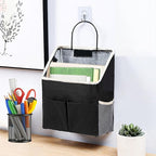 2pcs Wall Hanging Storage Bag,Wall Hanging Organizer Bags with Pockets, Wall Organizer Storage for Dormitory Bathroom Bedroom Kitchen(Navy Blue)