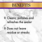 Stone Care International Granite Clean, Shine & Protect - Cleans Polishes & Protects Stone, Granite, Quartz, Marble, Limestone and Travertine Slate Surfaces, White, 24 Fl oz