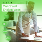 Towels N More 24 Pack 16x19 Bar Mop Towels White Absorbent Cotton Kitchen Towels - Quick Drying Towels - for Home, Restaurant, Bar Glass Cleaning Towels, Chef/Cook Etc. 30 oz