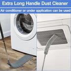Retractable Gap Dust Cleaner with Extension Pole, Cleaning Tools with 2 Microfiber Dusting Cloths, Washable Extendable Long Handle Gap Dusters for Sofa Bed Furniture Bottom (2pcs Duster Cloths)