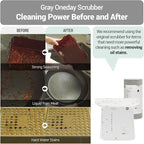 DEARCUS One Day Scrubber Embossed Disposable Dishcloth Sheets - Odor-Resistant Lint-Free Non-Scratch Melt-Blown PP Cleaning Cloths for Dishes, Cookware, Cooktop & Bathroom,Gray 2 Pack 200 Sheets