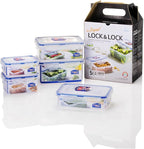 LocknLock Easy Essentials Food Storage lids/Airtight containers, BPA Free, 10 Piece, Clear