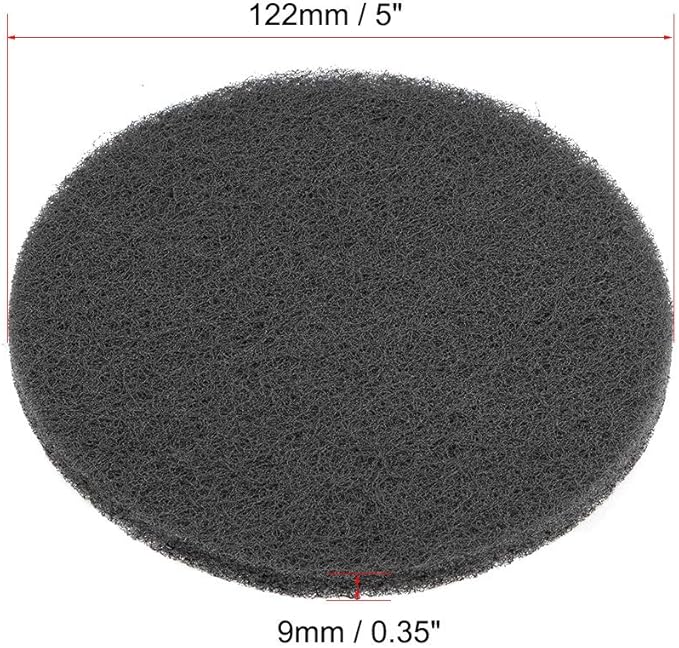 uxcell 5 Inch 800 Grit Drill Power Brush Tile Scrubber Scouring Pads Cleaning Tool 5pcs