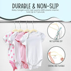 TechZoo 25 Premium Baby Velvet Hangers - 11.8 Inches Non-Slip & Ultra-Slim Baby Hangers for Space-Saving & Children Clothes - 360 Swivel Hook, Strong & Durable Infant & Toddler Clothes Hanger - Beige