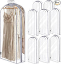BALEINE 60'' Clear Garment Bags, 10.5'' Wide PEVA Suit Bag for Closet Clothes Dresses Suit Coats Storage (Clear, 9PK)