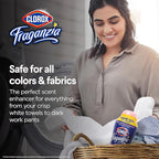 Clorox Fraganzia Laundry Scent Booster Crystals, In-Wash Fragrance Beads for Fresh-Smelling Clothes & Linens, Safe for All Fabrics & Colors, Easy-Pour Bottle, Rose Scent, 70 Oz - 2 Pack