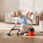 VEVOR Dry Vacuum Cleaner, 2.6 Gallon 2.5 Peak HP Portable Shop Vac with 800W Input Power, Various Nozzles, 1.25in Diameter x 4ft Hose, 9.2ft Cord for Home, Garage, Jobsite, Workshop, Black Orange