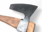 Hand-Forged Hewing Bearded Broad Axe – European Style | Timber Framing, Log Building & Woodworking Tool | Razor-Sharp High-Carbon Steel Blade with Offset Curved Beechwood Handle