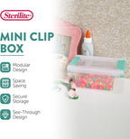 Sterilite 6-Pack Clip Box, Stackable Clear Plastic Bins with Latching Lids, Mini - Writing, Arts or Crafts Supplies Storage Containers for Home, Office, Classroom and Workshop Organization