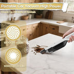 Handheld Vacuum Cordless,Dust Busters Cordless with Storage Dock,15KPA High Power Portable Vacuum Vordless,USB Quick Charge,Mini Vacuum with Multi-Nozzles & Washable Filter，White