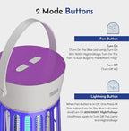 Fly Trap Indoor Bug Zapper, UV LED Mosquito Repellent Outdoor Patio, Portable Electric Zapper with Fan and Easy-Empty Tray, Ideal for Indoor Use