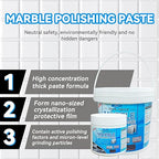 Granite Polishing Paste, Marble Cleaner Countertop, Stone Etch Remover - Professional Polish Compound for Granite, Marble, Quartz & Natural Stone | New Polishing Upgrade, Easier to Use