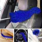 Ceiling Fan Cleaner Dusters for Cleaning 6-in-1 Kit, Cobweb Duster with Extension Pole, 100 Inches High Ceiling Fan Blade Cleaners with 5 Reuseable Dusting Heads for Windows and Blinds- Blue