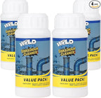 Wild Tornado Sink and Drain Cleaner, Wild Tornado Pipe Dredge, Powerful Sink and Drain Cleaner Powder, Fast Foaming for Kitchen Toilet Pipeline Quick Cleaning Tool (4PC)