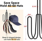 NANATI Hat Hangers for Closet, Stainless Steel Hat Organizer, Hat Racks for Baseball Caps, Cap Organizer for Baseball Caps, 1 Pack