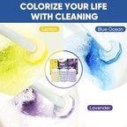 60Ct Aromative Toilet Brush Refills, Toilet Bowl Cleaner Refills, Double-Layer Cleaning Pads Added, Disposable Refill Heads for Toilet Bowl Cleaner Wands, Bulk （Patented）