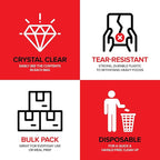 1 Gallon Food Storage Bags with Twist Ties (1800 Count) Bulk Freezer Storage Bags Gallon Size for Bread, Vegetables, Fruit, and More, Clear Disposable Twist Tie Storage Bags, Stock Your Home