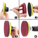 Auniwaig 1200-Grits 7 Inch Scrubber Scouring Pads Flocking Scuff Pads-Multipurpose, Drill Scuffing Disc Hoop and Loop Surface Conditioning Disc Gray 8pcs