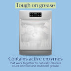 Fab Tab 100% Plastic-Free Dishwasher Detergent Tablets, Clean Ingredients, Fragrance Free, No Residue, Powerful Enzyme-Based Dishwasher Pods, 40 Count.