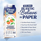 Cleancult Ultra Concentrated Liquid Laundry Detergent, 192 loads (96 oz), Long Lasting Scent, 90% Less Plastic, No Harsh Chemicals, Orange Blossom, Defeats Stains & Odors, HE/Standard Compatible