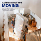 2 Pack Mattress Bags for Moving & Storage - 107" x 78" x 14'' for King / Queen Size, Waterproof & Tear-Resistant, 2.0 MIL Heavy Duty Mattress Cover Moving Supplies