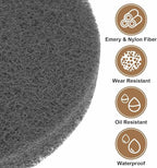 HARFINGTON 24pcs Scrubber Scouring Pads 800 Grits 3 Inch Drill Power Brush Hoop and Loop Surface Conditioning Disc Drill Scuffing Disc Scrub Pads for Home Kitchen Cleaning, Gray