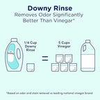Downy Rinse Laundry Odor Remover, Cool Cotton Scent, 62 fl oz, Fabric Softener and Laundry Odor Removal Rinse, Fights Odors at the source, HE Compatible