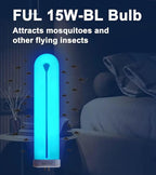 Bug Zapper Replacement Light Bulb 15 Watt, U Shapped Insect Attracting Trap Bulb FUL15-BL 7.7 Inches, 6 Pack