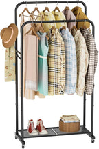 Golpart Clothes Garment Coat Rack Drying Clothing Racks Metal Freestanding for Hanging Clothes Portable Closet for Laundry Bedroom Black
