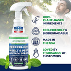 All Natural Peppermint Oil Insect & Pest Control Spray Repels Mice, Spiders, Ants, for Home, Indoor, Outdoor, Garden Maximum Strength Smart Grower Ready to Use 32 FL OZ