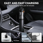 Car Vacuum Portable Cordless,18000Pa 4in1 Portable Handheld Cleaner Vacuum &Air Duster 2 Suction Modes Power Blowing&Inflating, Brushless Motor Vacuum with Multi Nozzles for Car,Keyboards, Office,Pet