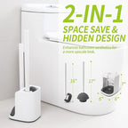 Toilet Brush and Plunger Set Hidden, S-Shaped Toilet Brush Plunger Combo 2 Pack, Perfect for Homes, Apartments & Bathrooms