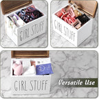 DRASTAR Tampon Holder for Bathroom, Feminine Product Organizer, Pad Organize Case with hinged lid, Shark Week Tampon Storage, Lady Stuff Box for Bathroom Accessories