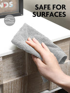 Fantasticlean Microfiber Cleaning Cloth Roll -150 Pack, Tear Away Microfiber Towels, 12" x 12", Reusable, Washable, Ultra Absorbent Dishcloth for All-Around Cleaning Supplies (2 Rolls of Grey)