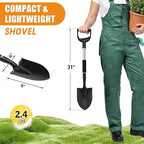 Garden Shovels for Digging, 31 Inch Small Shovel, Heavy Duty Metal Digging Shovel with D-Handle Grip, Short Kids Shovels for Digging, Mini Spade Shovel for Gardening, Camping, Beach, Car, Snow Removal