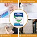 2 PK Twin XL/Twin Mattress Bags for Moving, Waterproof Mattress Cover for Disposal and Storage
