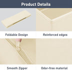 DIMJ Drawer Organizer Clothes, 8 Pack Dresser Organizer, Foldable Closet Organizers and Storage, Fabric Dresser Bins, Drawer Dividers for Nursery, Baby Clothes, Underwears, Sock (Beige)