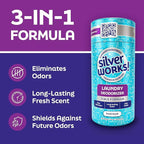 SilverWorks! Laundry Deodorizer, In-Wash Scent Booster, 3-in-1 Odor Eliminator, Long Lasting Scent, Protects Against Odors, Laundry Odor Remover, Scent Booster & Laundry Freshener, Fresh Scent, 12 oz