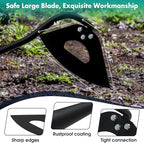 Hoe Garden Tool, 69 Inch Hardened Hollow Eye Hoes for Weeing, Heavy Duty Weeding Tool with Splicing Adjustable Long Handle, Rustproof Metal Gardening Tools for Garden Flower Beds