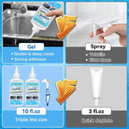 Home Cleaning Gel, 2 Pack Household Washing Machine Cleaner for Washing Machine, Refrigerator Strips, Grout Cleaner Best for Home Sink, Kitchen, Showers